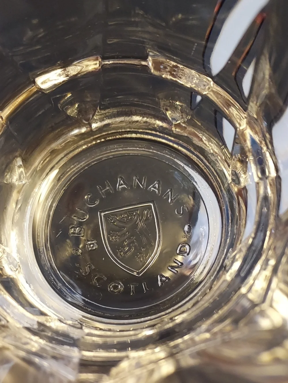 Buchanan's Scotland Collectible Heavy Base Whiskey Glasses Set of 2